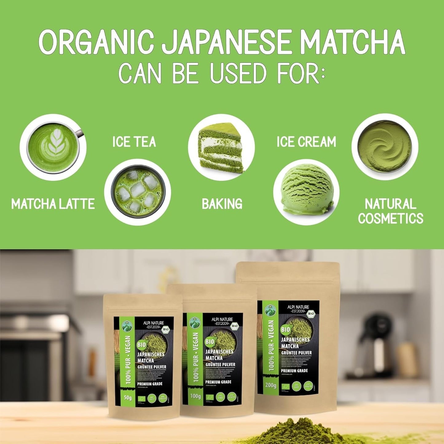 Bio Matcha Tee Japan Premium Grade Qualität, 50g - Calitronshop.com