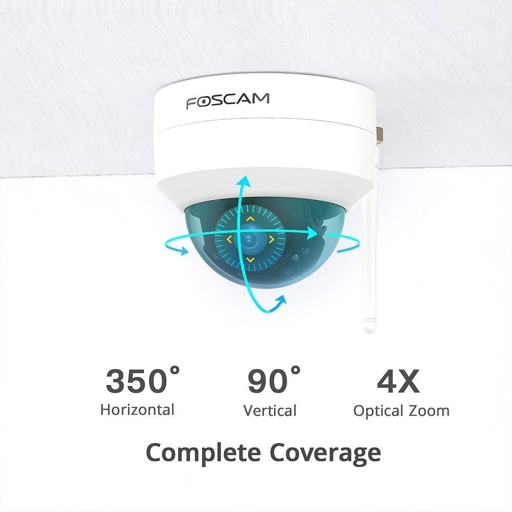 Foscam D4Z 4MP Dual - Band WLAN PTZ Dome Überwachungskamera - Calitronshop.com