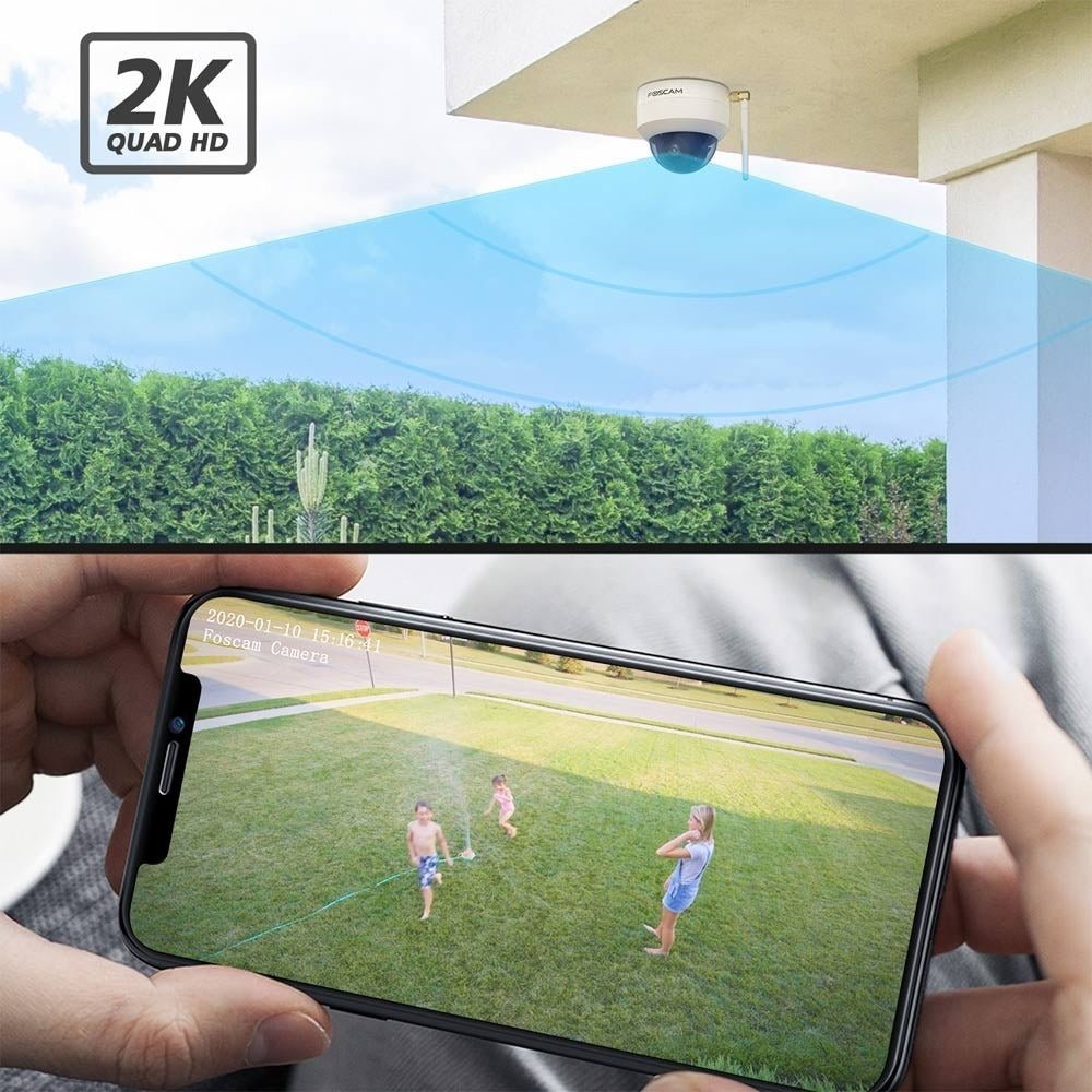 Foscam D4Z 4MP Dual - Band WLAN PTZ Dome Überwachungskamera - Calitronshop.com