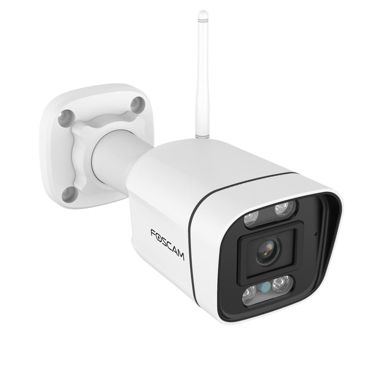 Foscam V8P WLAN Überwachungskamera mit Scheinwerfer und Alarmsirene weiss - Calitronshop.com