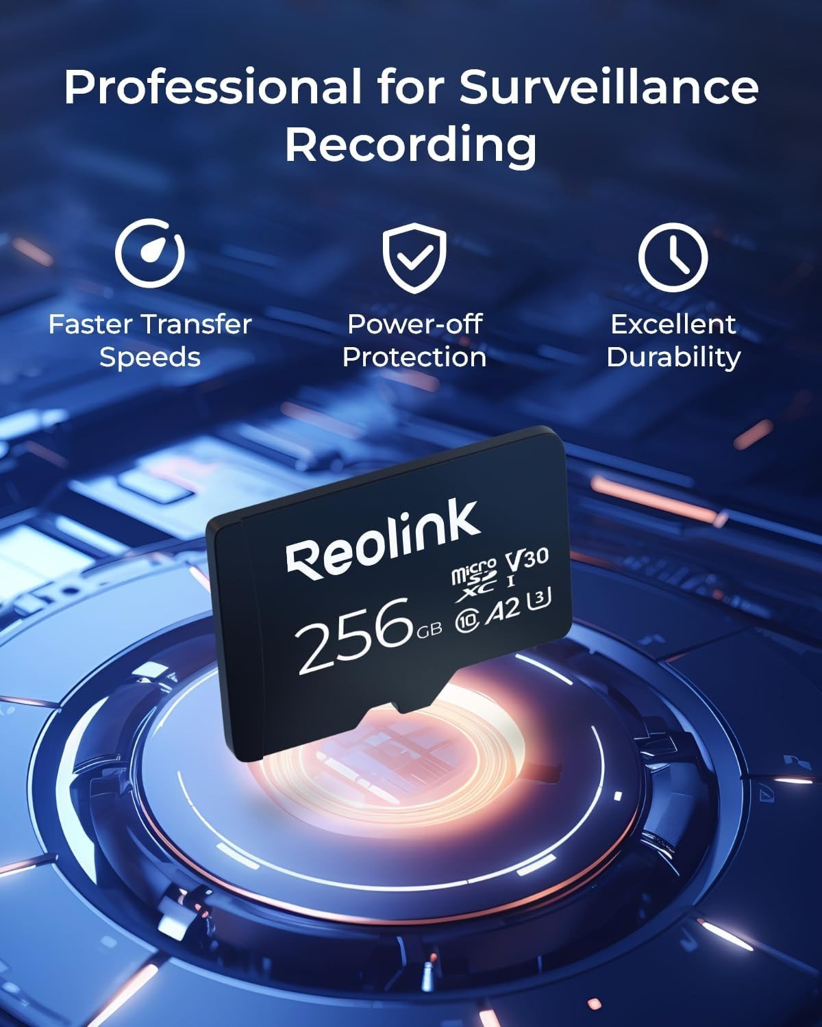 Reolink 256GB microSD Speicherkarte V30, A2, U3, Class 10 - Calitronshop.com
