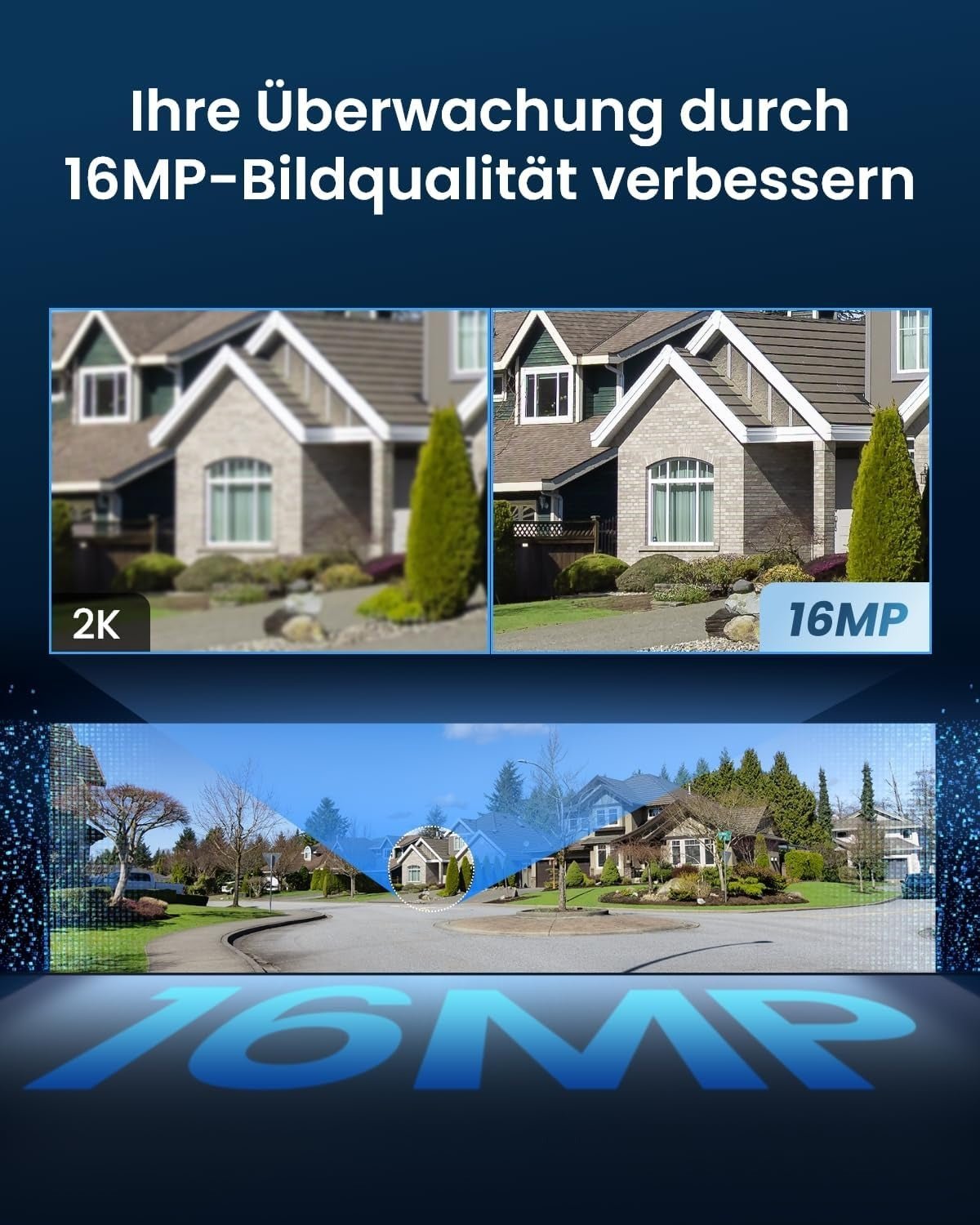 Reolink Duo 3 WiFi 16MP Überwachungskamera mit 180° Panoramablick - Calitronshop.com