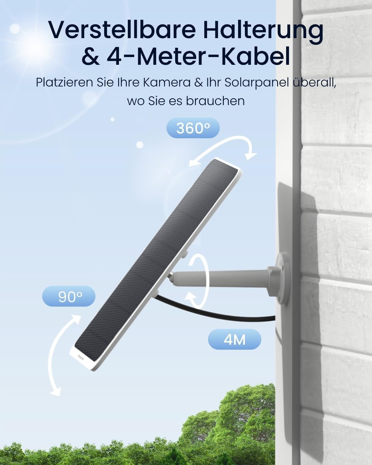 Reolink Solarpanel 3 - 12W - weiss, für akkubetriebene Reolink Kameras - Calitronshop.com