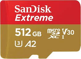 Sandisk Extreme microSDXC, 512GB, U3, A2, V30 Speicherkarte (SDSQXAV - 512G - GN6MA) - Calitronshop.com