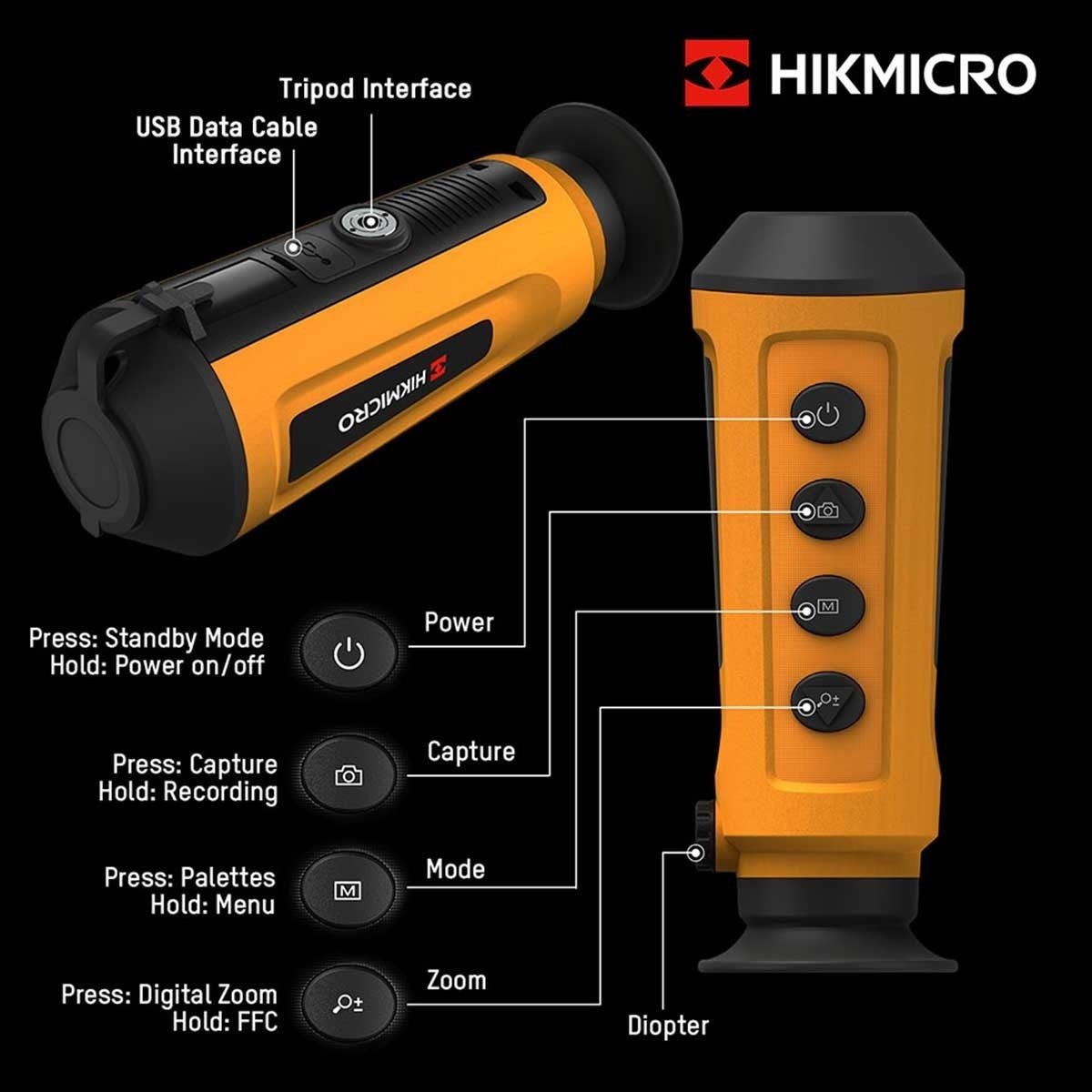 Wärmebildkamera, Nachtsichtgerät HIKMICRO BUDGIE BE07S zur Personen & Tiererkennung - Calitronshop.com