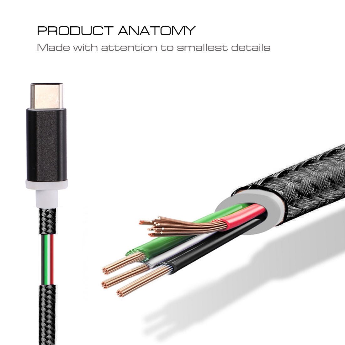 Audio Adapter USB-C - Typ C Konverter Adapterkabel, silber - Calitronshop.com