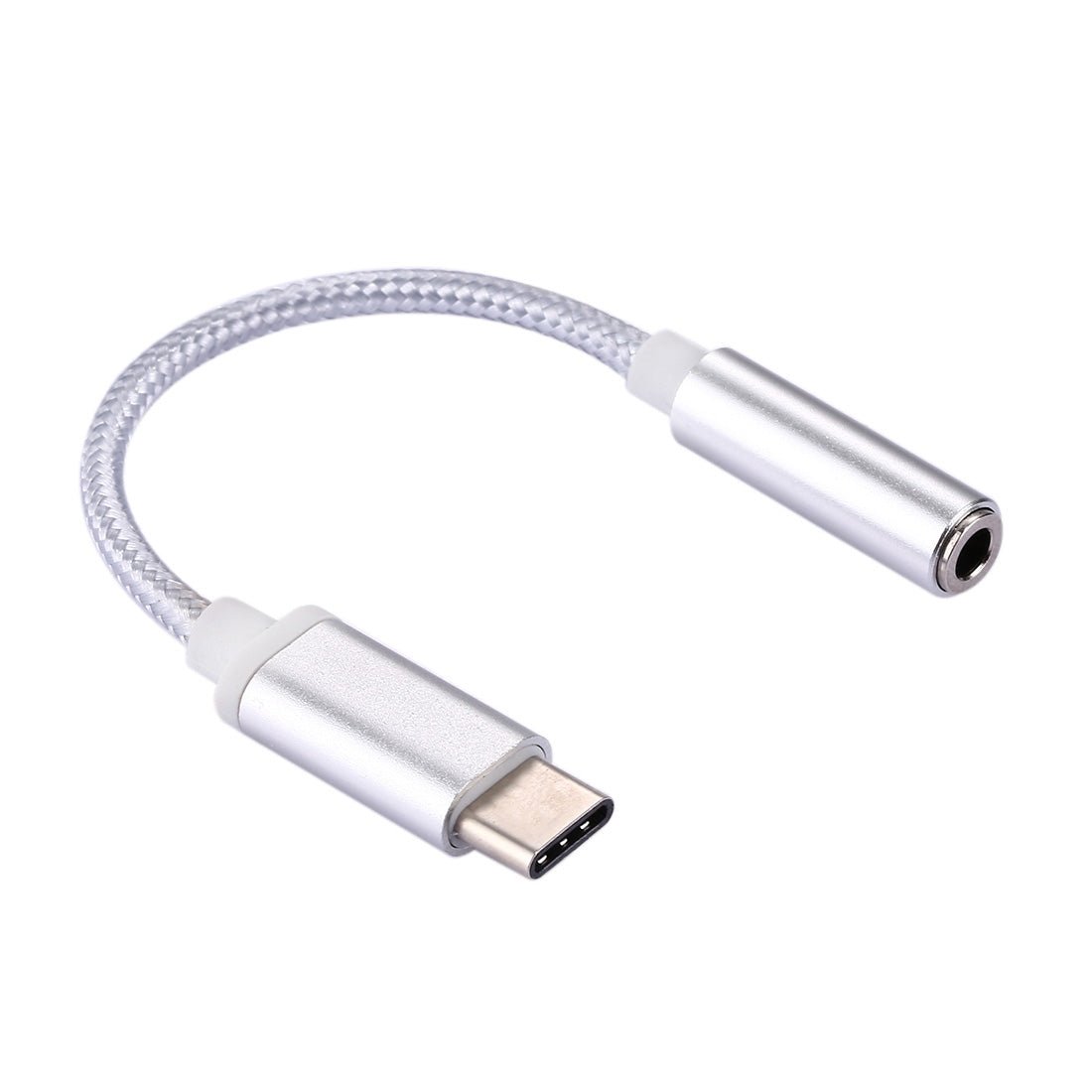 Audio Adapter USB-C - Typ C Konverter Adapterkabel, silber - Calitronshop.com