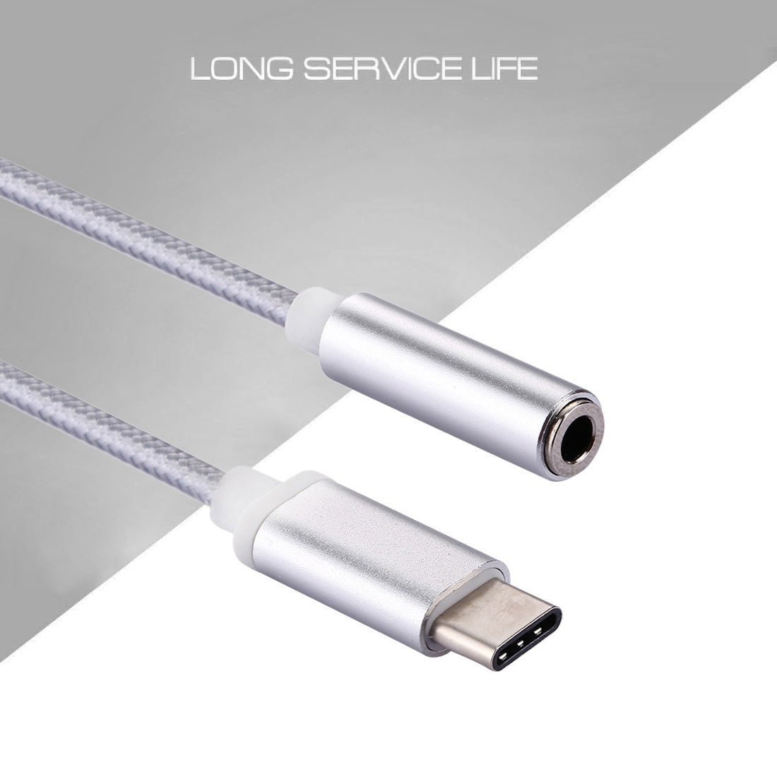 Audio Adapter USB-C - Typ C Konverter Adapterkabel, silber - Calitronshop.com