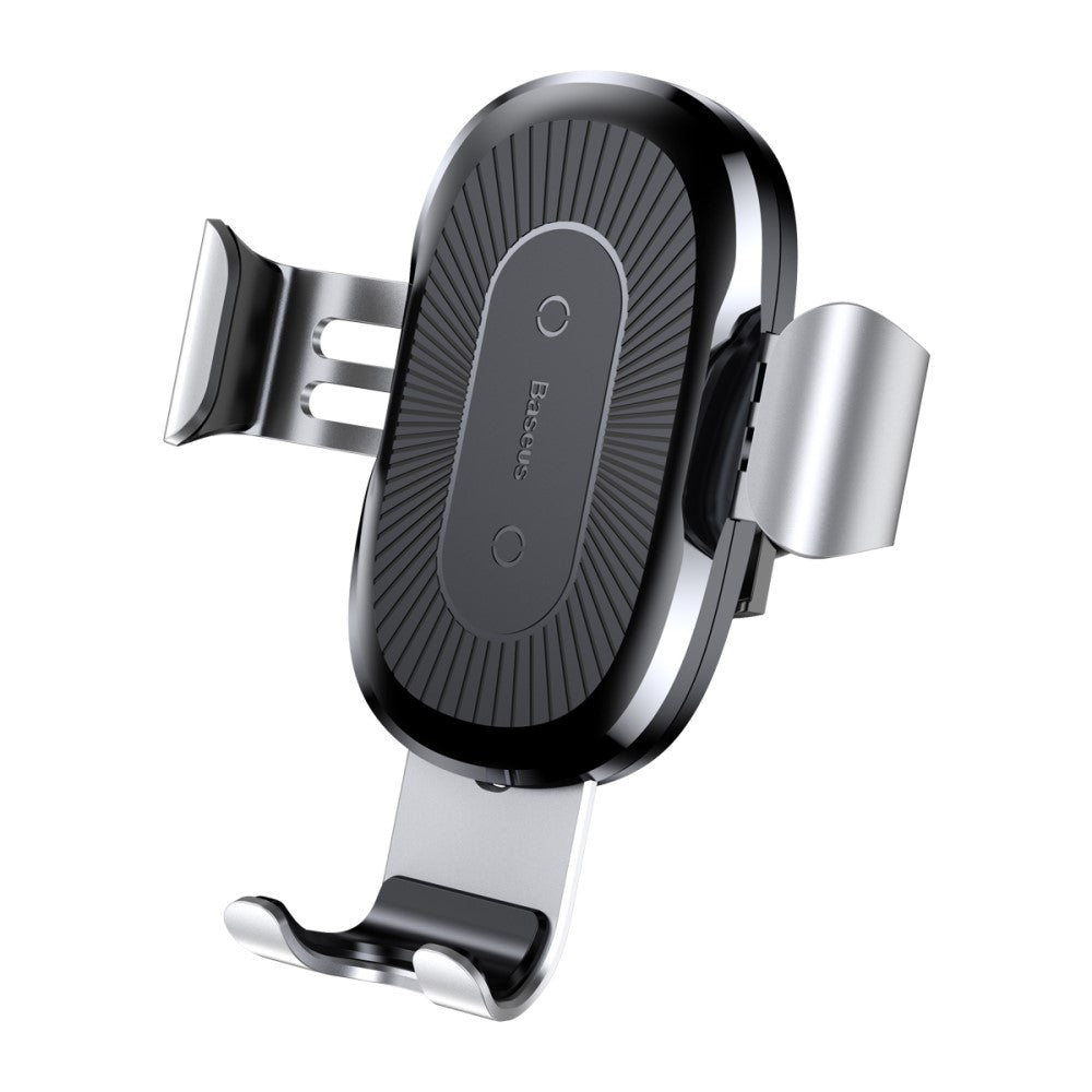 Auto KFZ Halterung & Ladegerät kabellos wireless laden Silber - Calitronshop.com