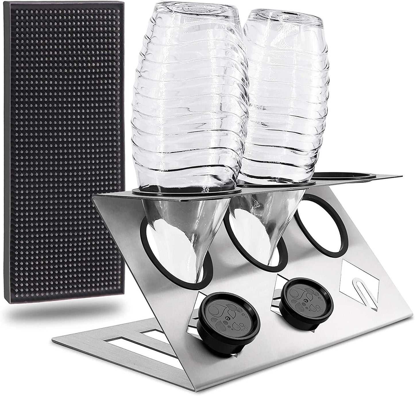 Flaschenhalter Edelstahl für 3 Flaschen Z- Silber Sodastream - Calitronshop.com