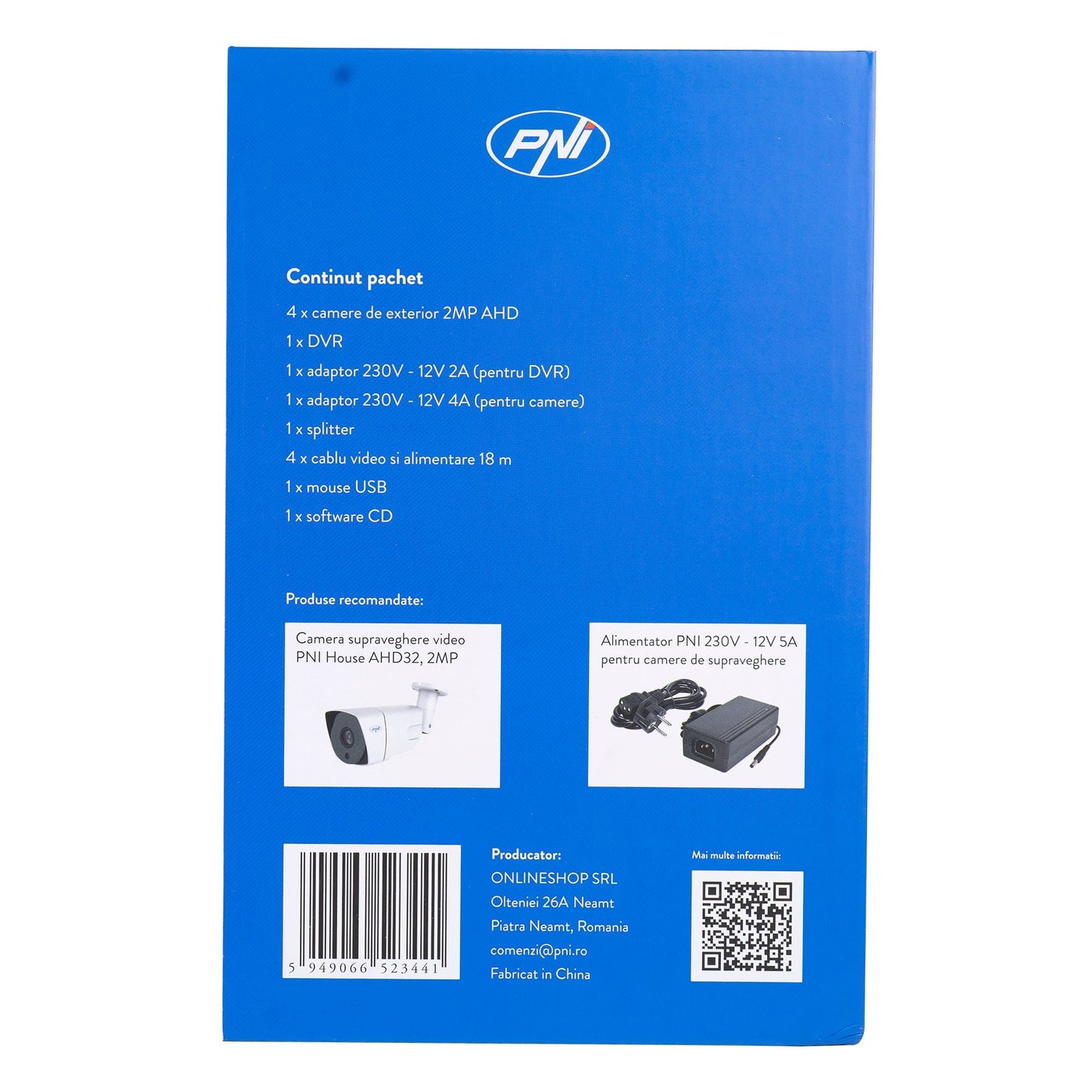 Full HD-Videoüberwachungskit - NVR und 4 AussenkamerasHouse PTZ1300 - Calitronshop.com