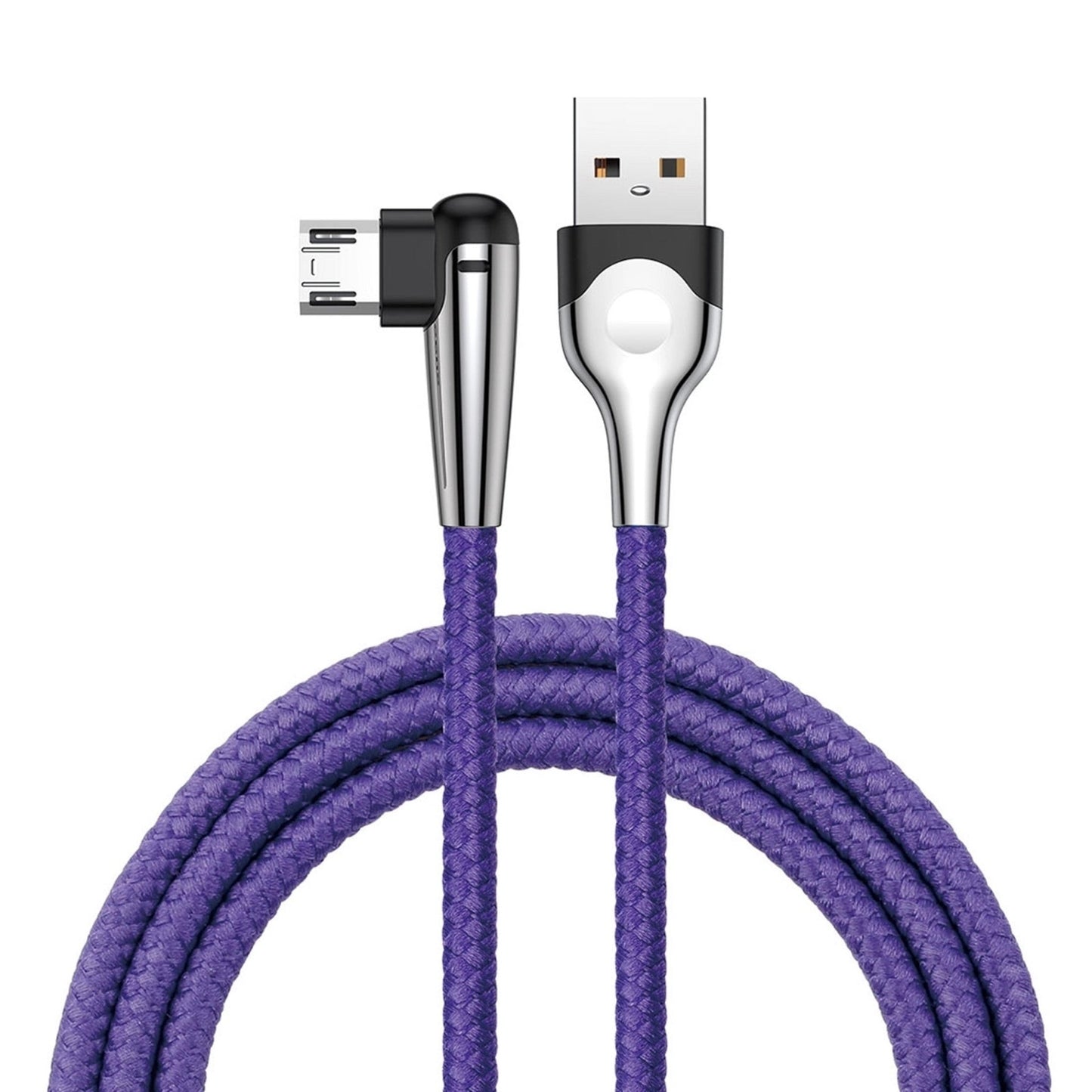 Ladekabel Micro-USB, 2m, rund, Farbe Violett - Calitronshop.com