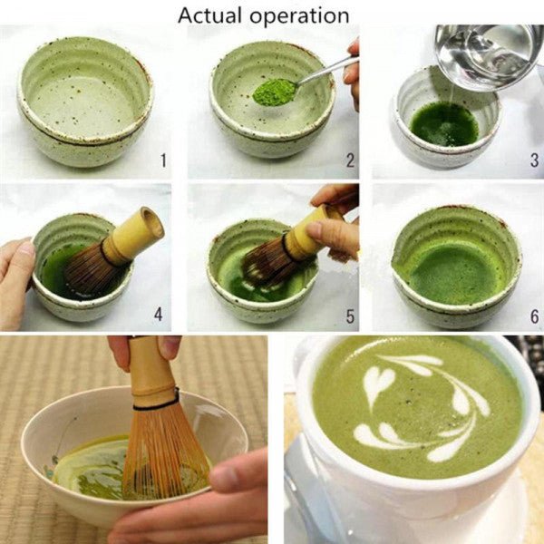 Matcha Besen Green Tee 80 Schwarzrohr Bambus Chasen - Calitronshop.com