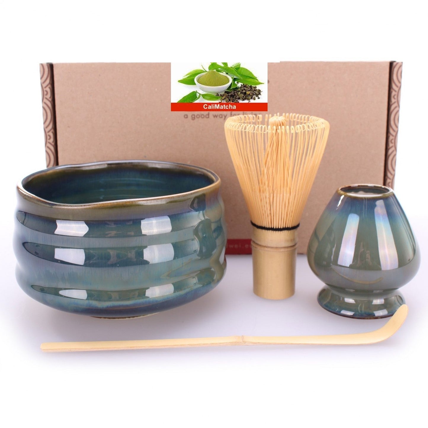 Matcha Grün Tee Set inkl. Matcha Besen - Menouseki - Calitronshop.com