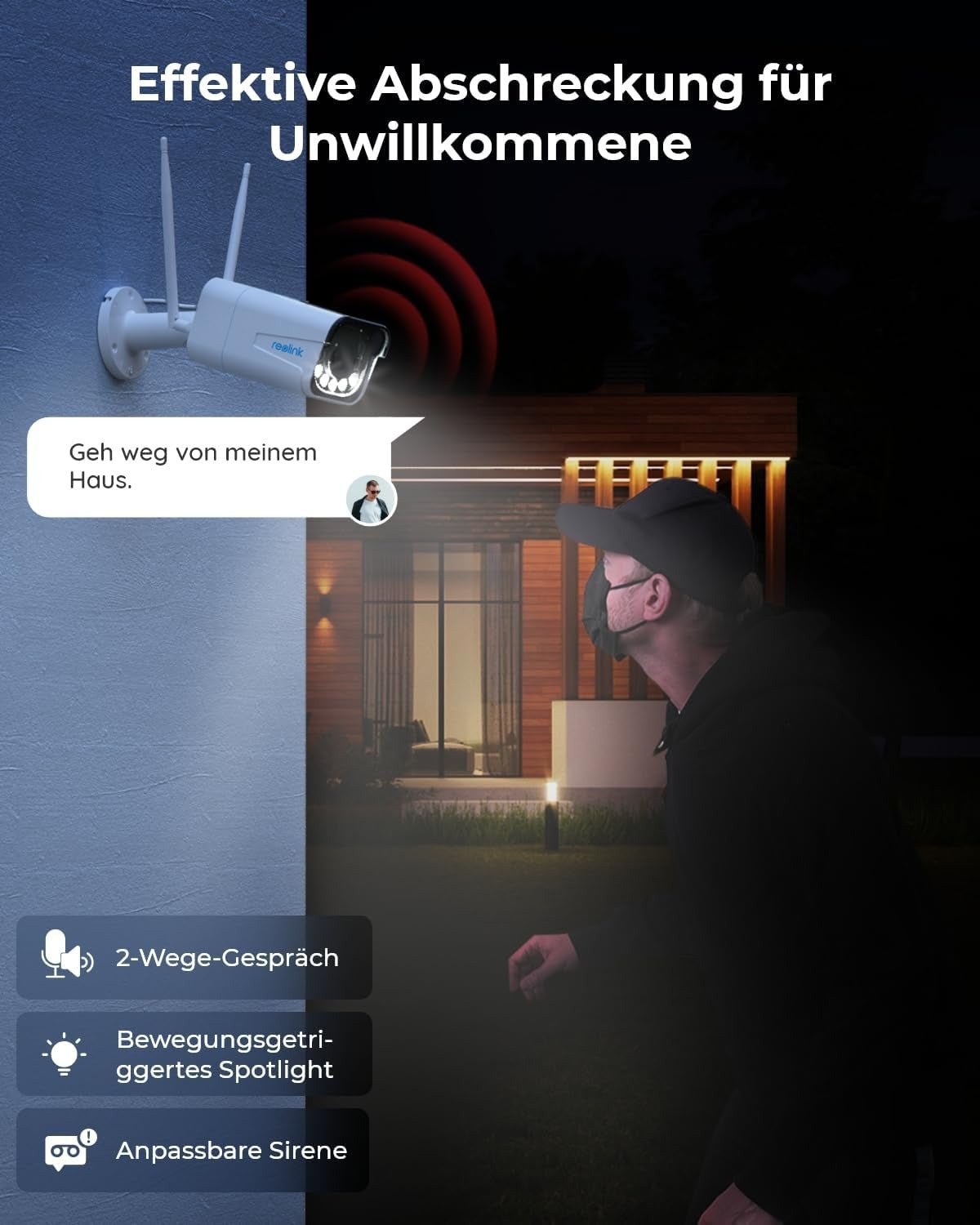 Reolink RLC-811WA - W430, 4K WLAN Überwachungskamera mit 5x Zoom - Calitronshop.com