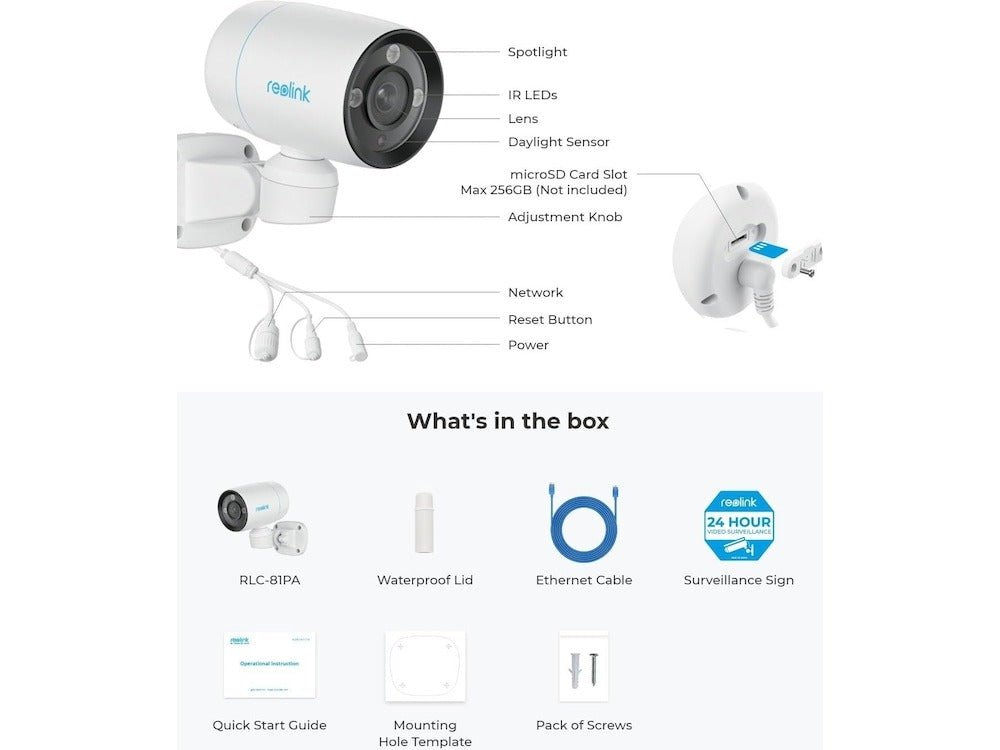 Reolink RLC-81PA - 8MP PoE Überwachungskamera RL-RLC-81PA - Calitronshop.com