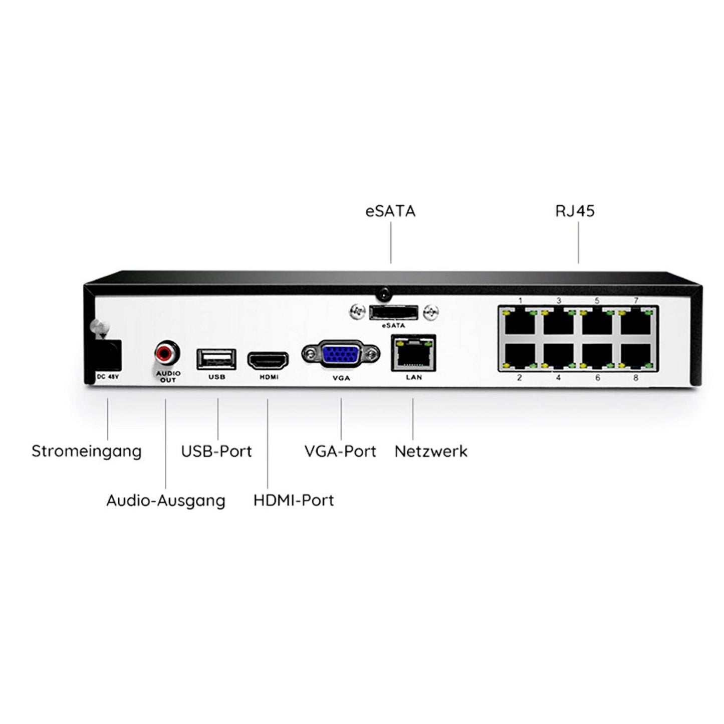 Reolink RLK8-5KB4-A 5K-Überwachungskamera-Set 8-Kanal mit 4 10MB Kameras und inkl. NVR - Calitronshop.com