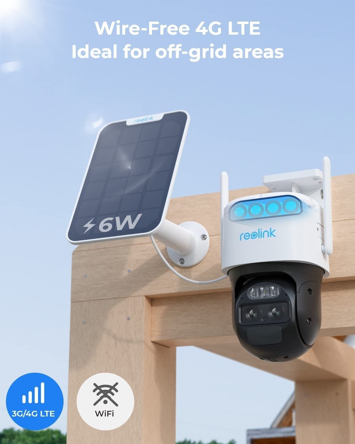 Reolink Trackmix LTE - 4G Mobilfunk, Akku, Überwachungskamera - Calitronshop.com