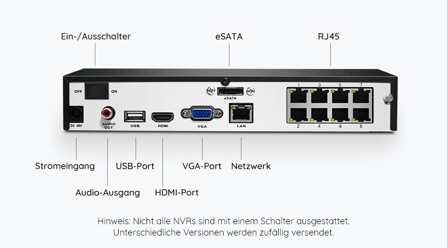 RLK16-5KB8-4T-A Komplett Set mit NVR und 8x 5K Kameras - Calitronshop.com