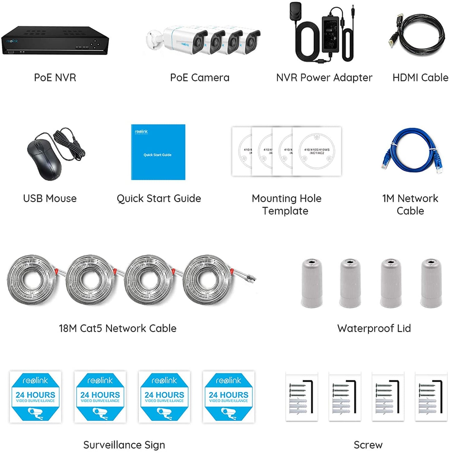 RLK8-810B4-A 8-Kanal 4K Ultra HD Überwachungskamerasystem 24/7 inkl. 4x 8MP Bullet Kameras - Calitronshop.com