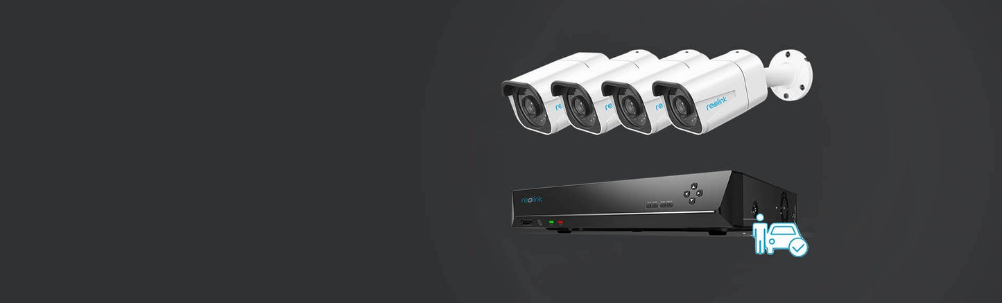 RLK8-810B4-A 8-Kanal 4K Ultra HD Überwachungskamerasystem 24/7 inkl. 4x 8MP Bullet Kameras - Calitronshop.com