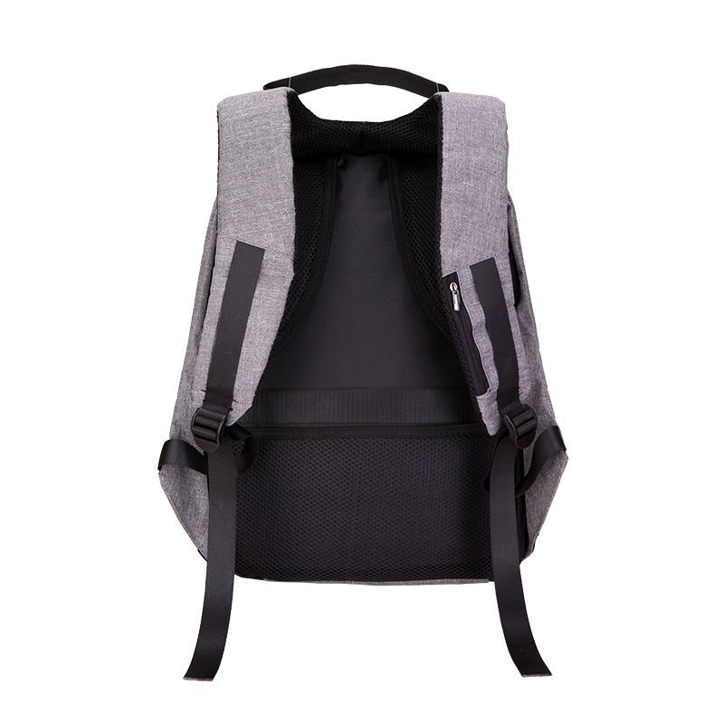 Rucksack mit USB Ladeanschluss Grau-schwarz - Calitronshop.com