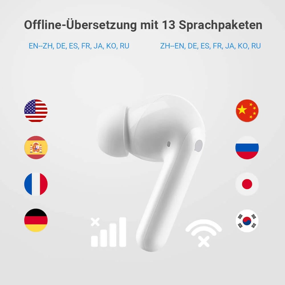 M3 Sprachübersetzungs-Ohrhörer weiss