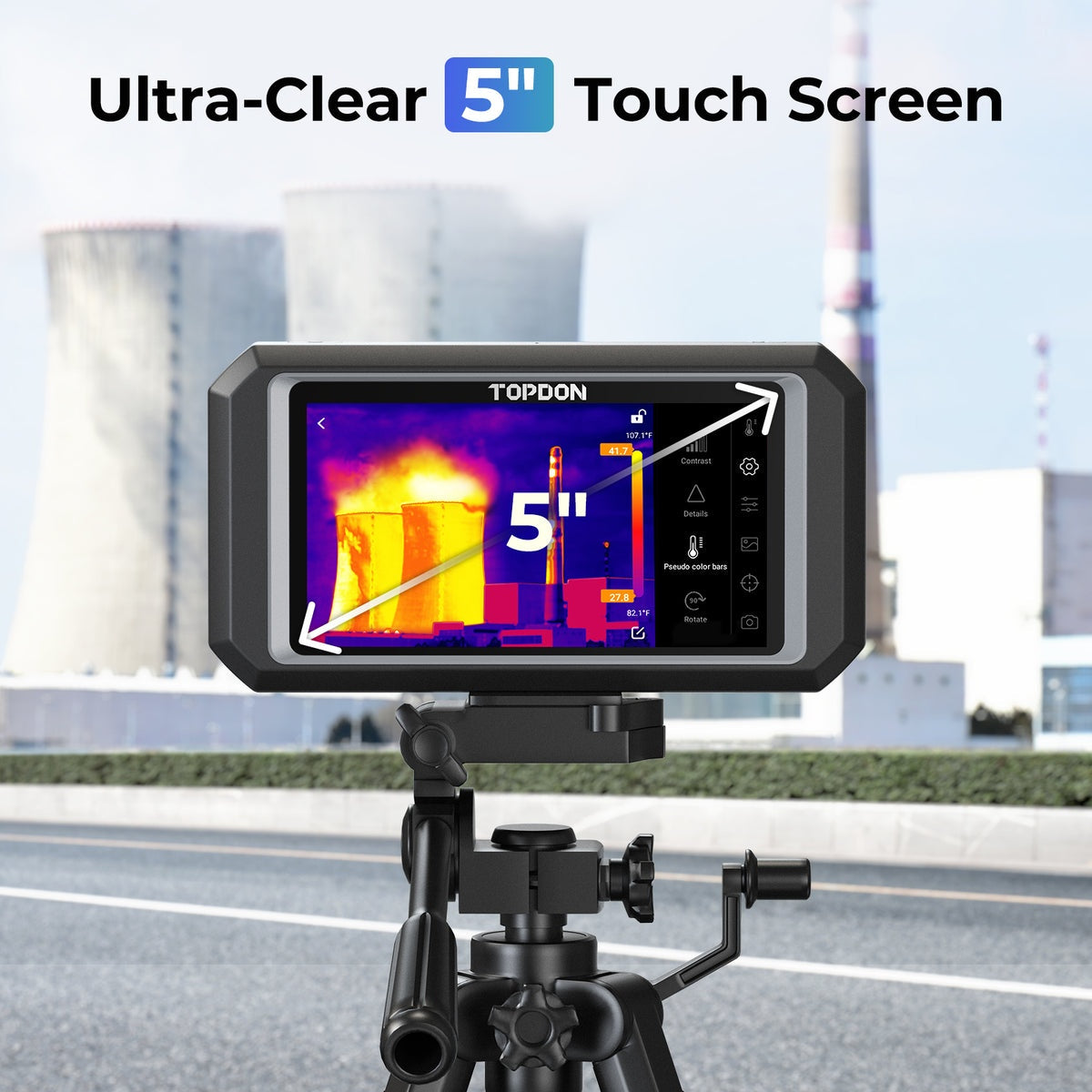 TOPDON TC003 Wärmebildkamera –  5" Touchscreen, OTG
