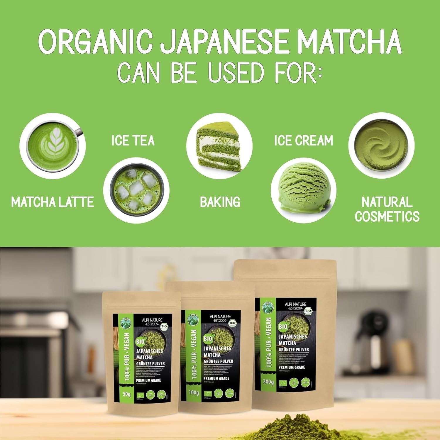 Bio Matcha Tee Japan Premium Grade Qualität, 50g - Calitronshop.com