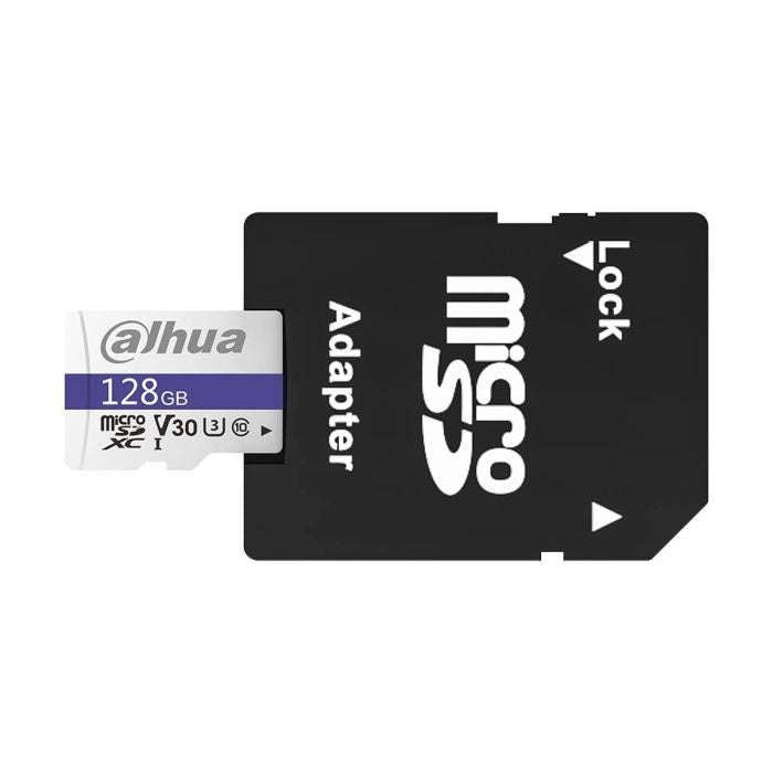 Dahua DHI - TF - C100A 128GB microSD Speicherkarte – V30, mit SD - Adapter - Calitronshop.com