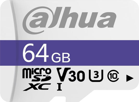 Dahua DHI - TF - C100A 64GB microSD Speicherkarte – V30, mit SD - Adapter - Calitronshop.com