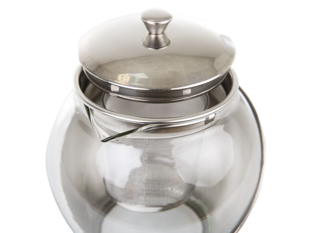 Edelstahl/Glas - Kombination Teekanne sehr edel - Calitronshop.com