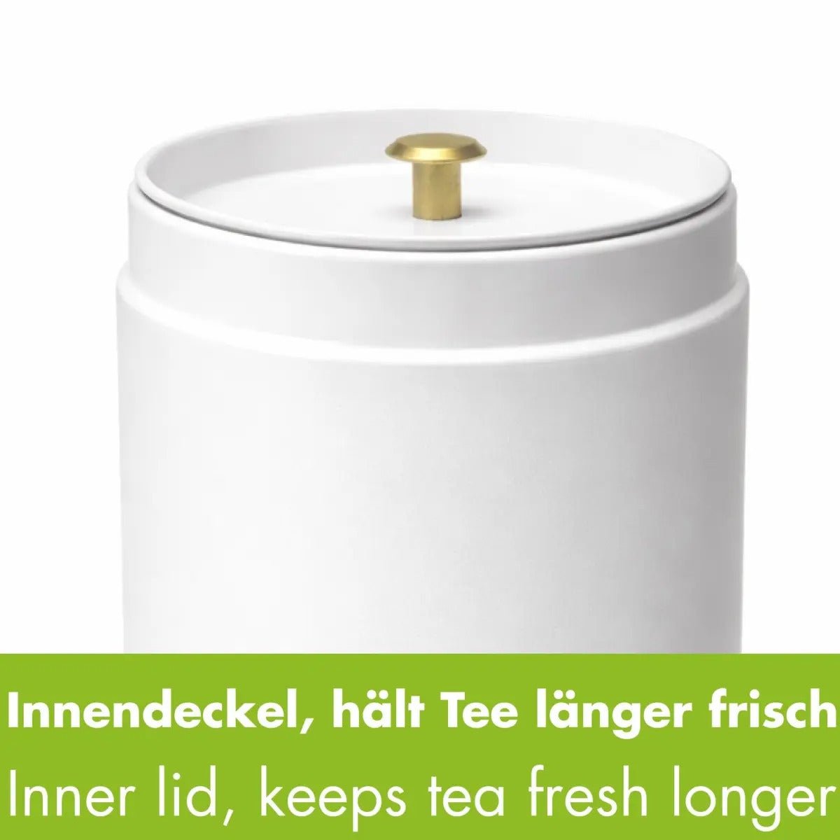 Eleganz trifft Aroma - Schutz: Die klassische Tee Dose (750ml) weiss - Calitronshop.com