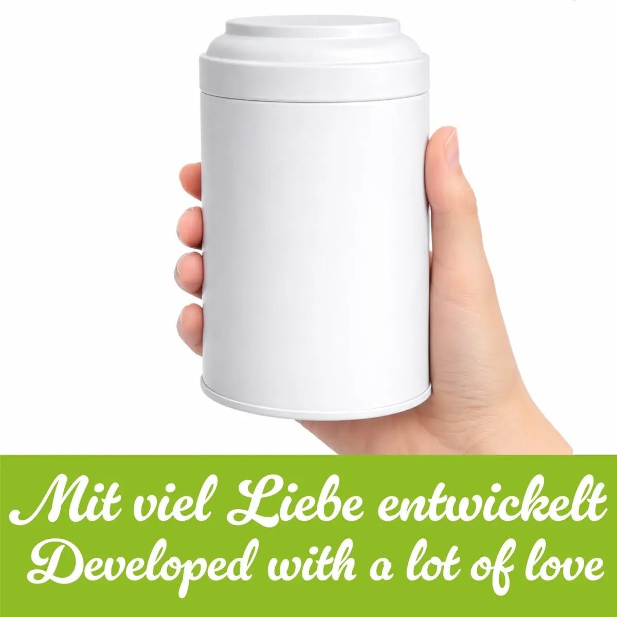 Eleganz trifft Aroma - Schutz: Die klassische Tee Dose (750ml) weiss - Calitronshop.com
