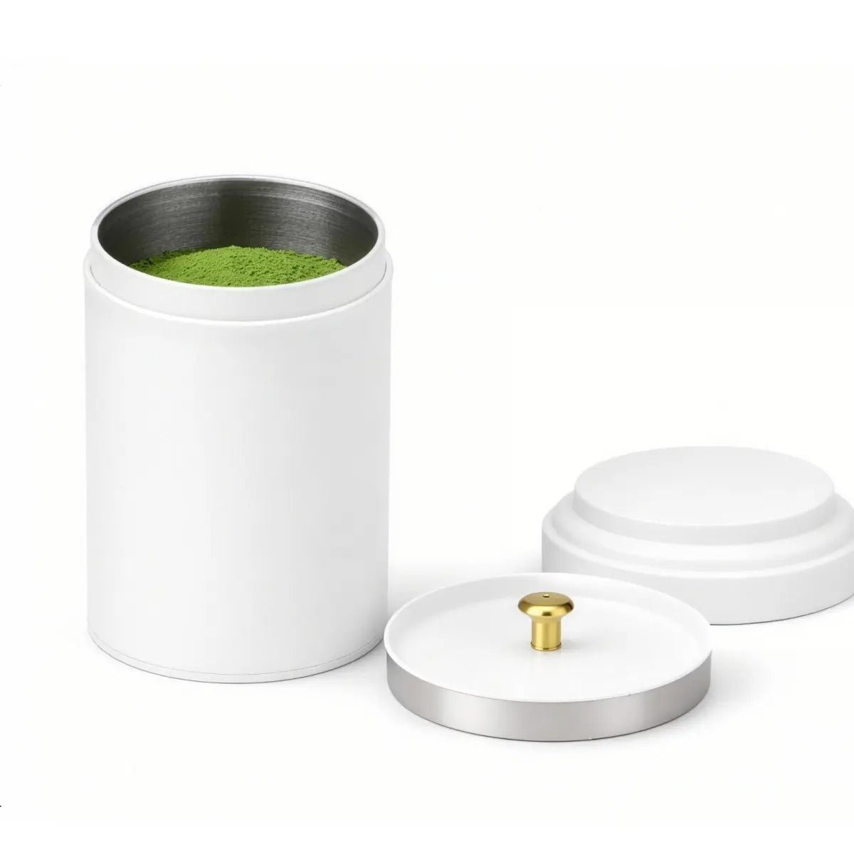 Eleganz trifft Aroma - Schutz: Die klassische Tee Dose (750ml) weiss - Calitronshop.com