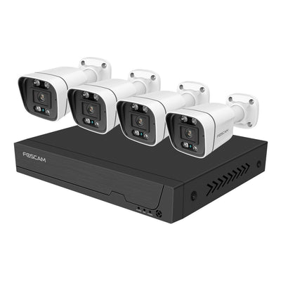 Ensemble de surveillance Foscam FNA108E-B4-2T, ensemble 4K avec 4 caméras PoE