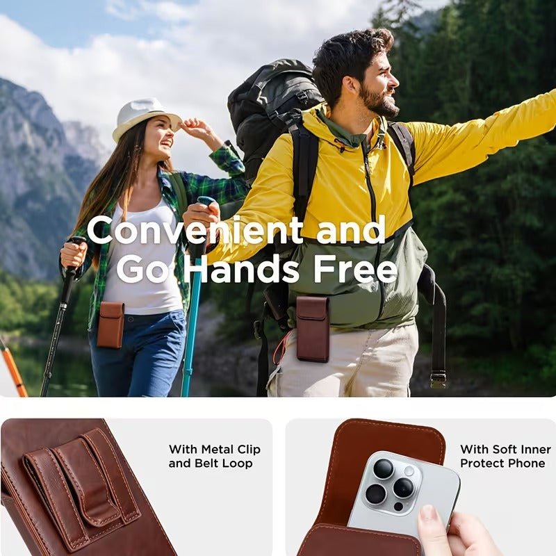 Gürtel Smartphone Tasche Etui Braun - Calitronshop.com