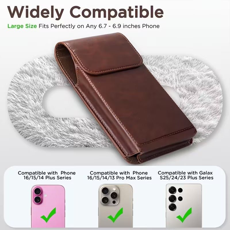Gürtel Smartphone Tasche Etui Braun - Calitronshop.com