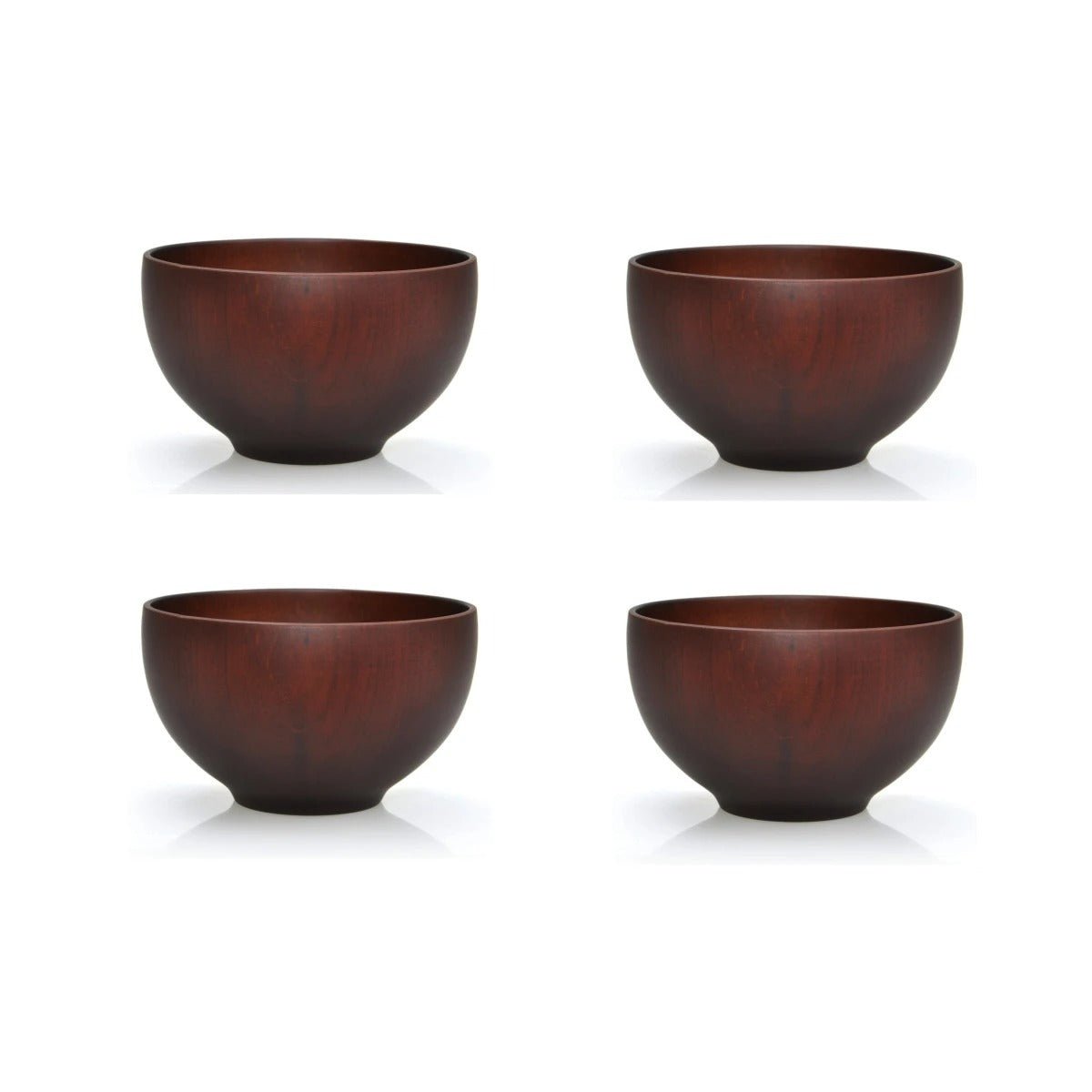 Japanische Holzschale für Reis, Ramen, Desserts 4er Set - Calitronshop.com