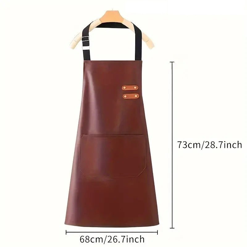 Kochschürze - Grillschürze mit Taschen Braun - Calitronshop.com