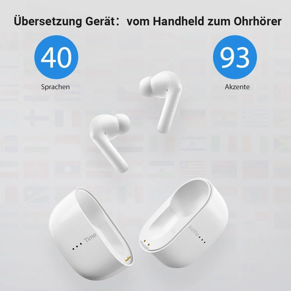 M3 Sprachübersetzungs-Ohrhörer weiss - Calitronshop.com
