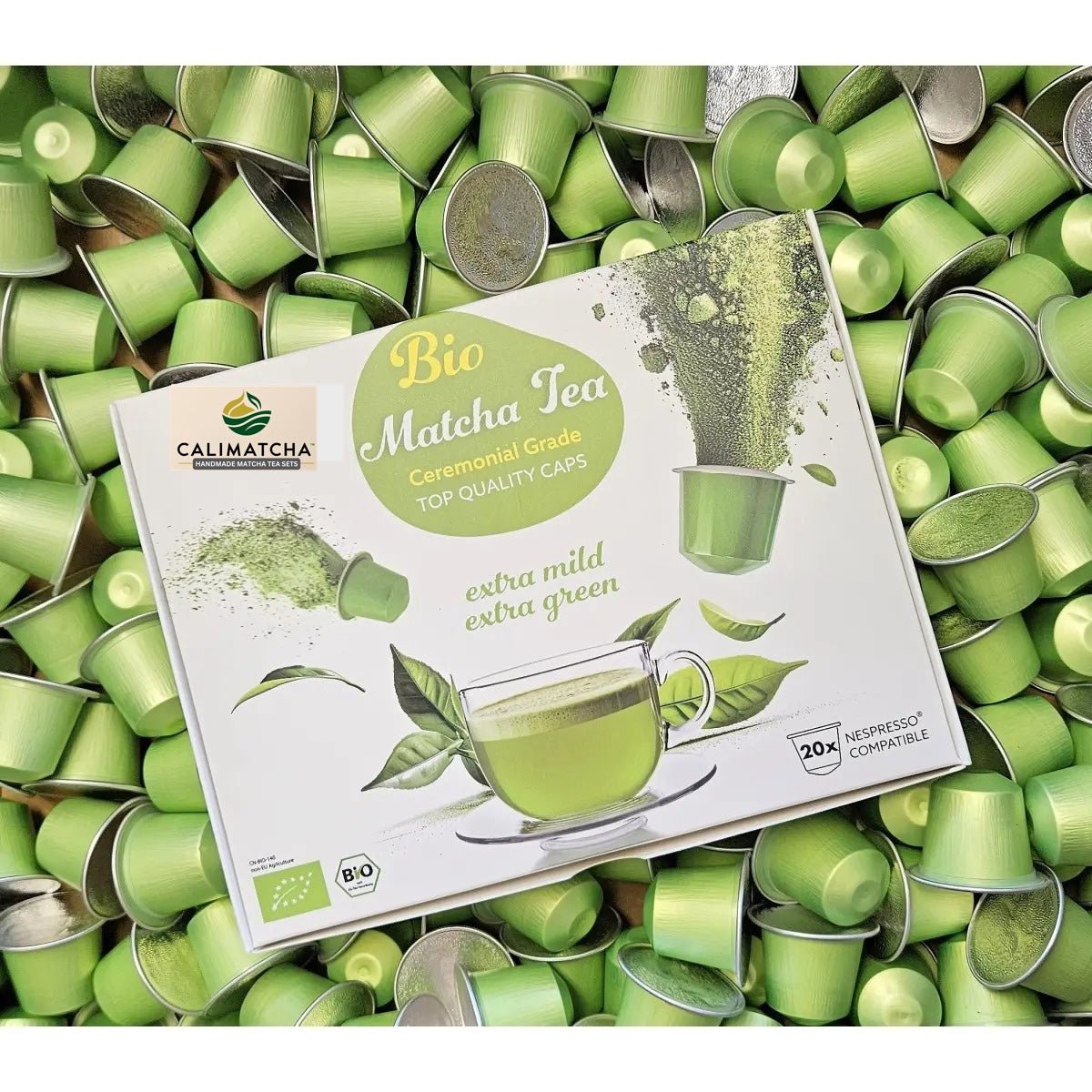 Matcha Kapseln für Nespresso, 20 Stück Ceremonial Bio - Calitronshop.com