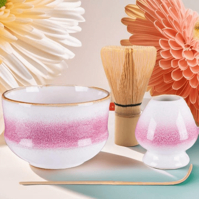 Matcha Set Chrysantheme inkl.Besen Grüntee - Calitronshop.com