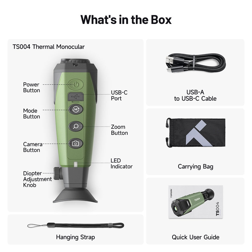 Nachtsicht - Wärmebild Kamera TOPDON TS004 - Jagd, Freizeit, Outdoor - Calitronshop.com