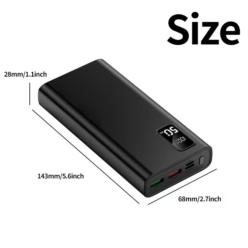 Powerbank 50000mAh mit Type - C Schnellladung & LED - Anzeige - Calitronshop.com