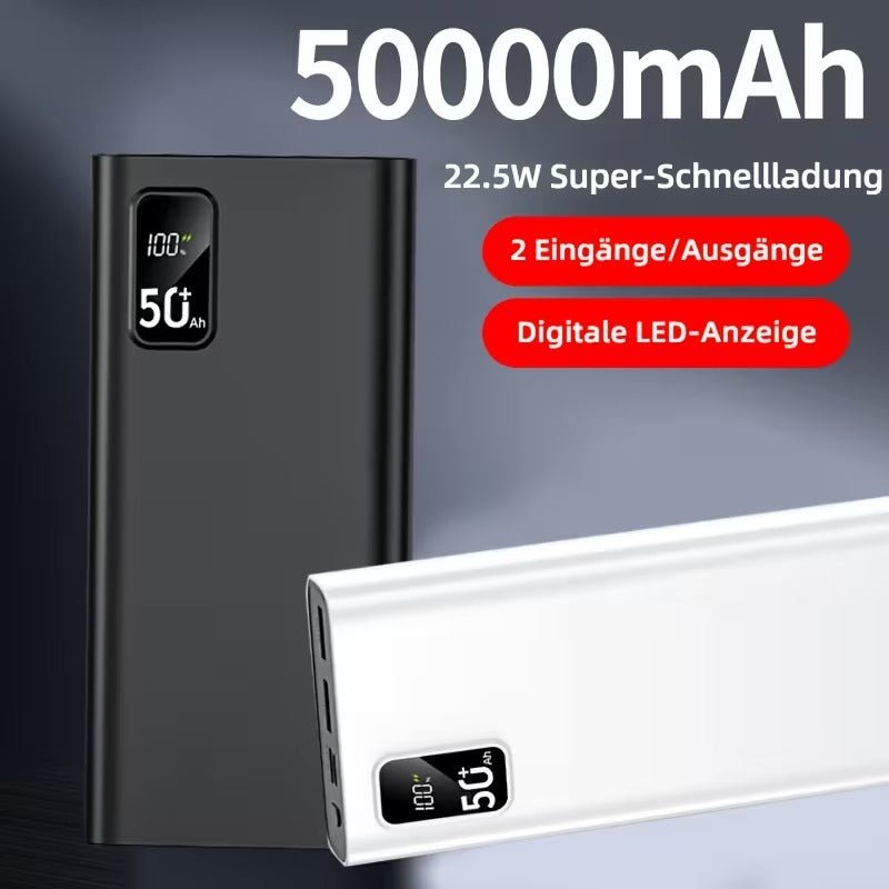 Powerbank 50000mAh mit Type - C Schnellladung & LED - Anzeige - Calitronshop.com