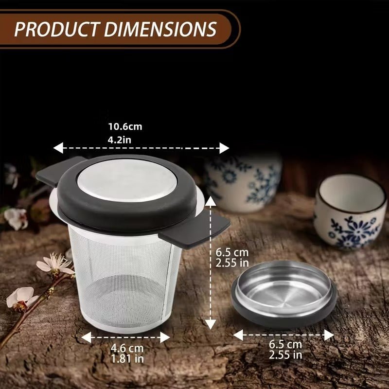 Premium Teesieb Edelstahl - Extra feines Sieb für losen Tee - Calitronshop.com