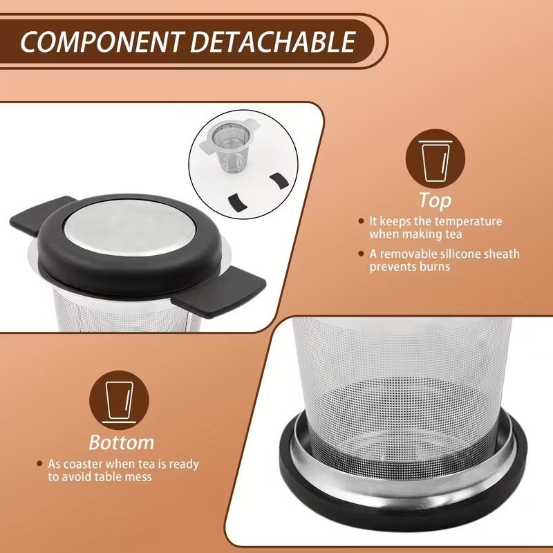 Premium Teesieb Edelstahl - Extra feines Sieb für losen Tee - Calitronshop.com