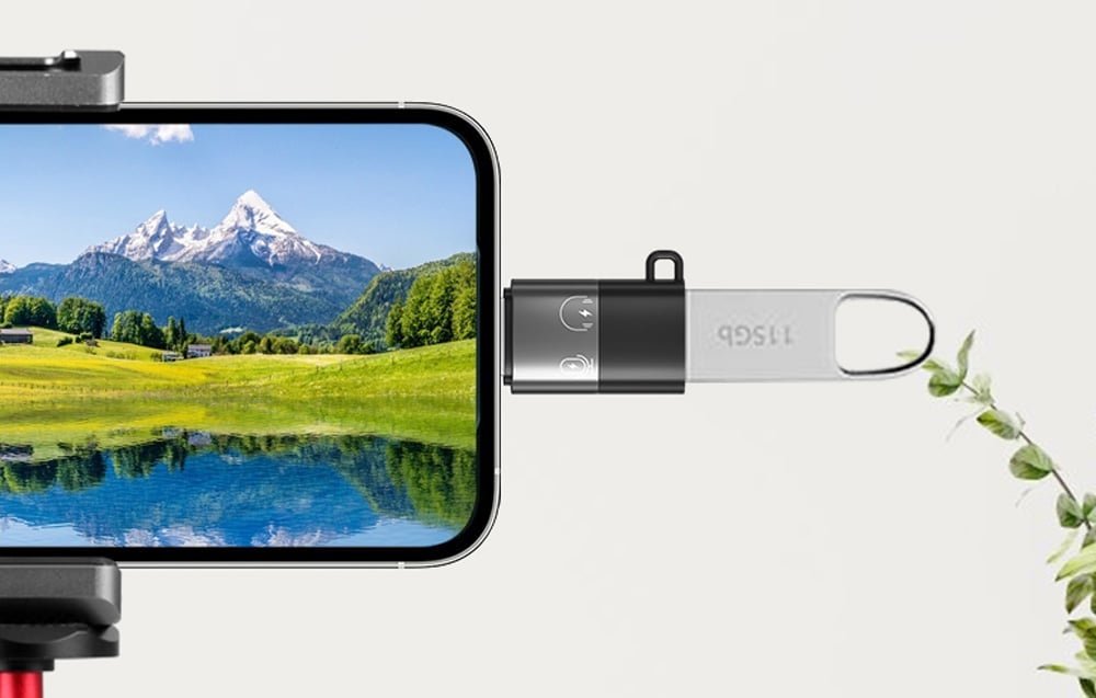 Puluz PU649B USB - C auf Lightning OTG Adapter - Calitronshop.com