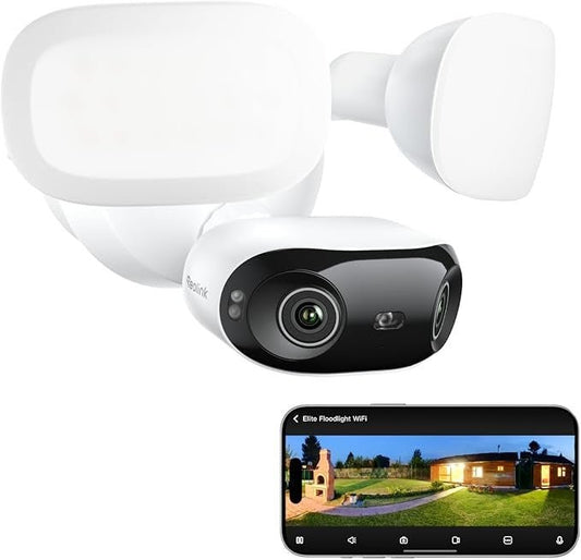Reolink Elite Floodlight WiFi, 4K Wi - Fi 6 Überwachungskamera Aussen - Calitronshop.com